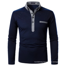 Men Pure Color Tops Clothing Streetwear Casual Fashion Polo Shirt